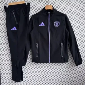 26-27 Manchester United Black Windbreaker Jackets