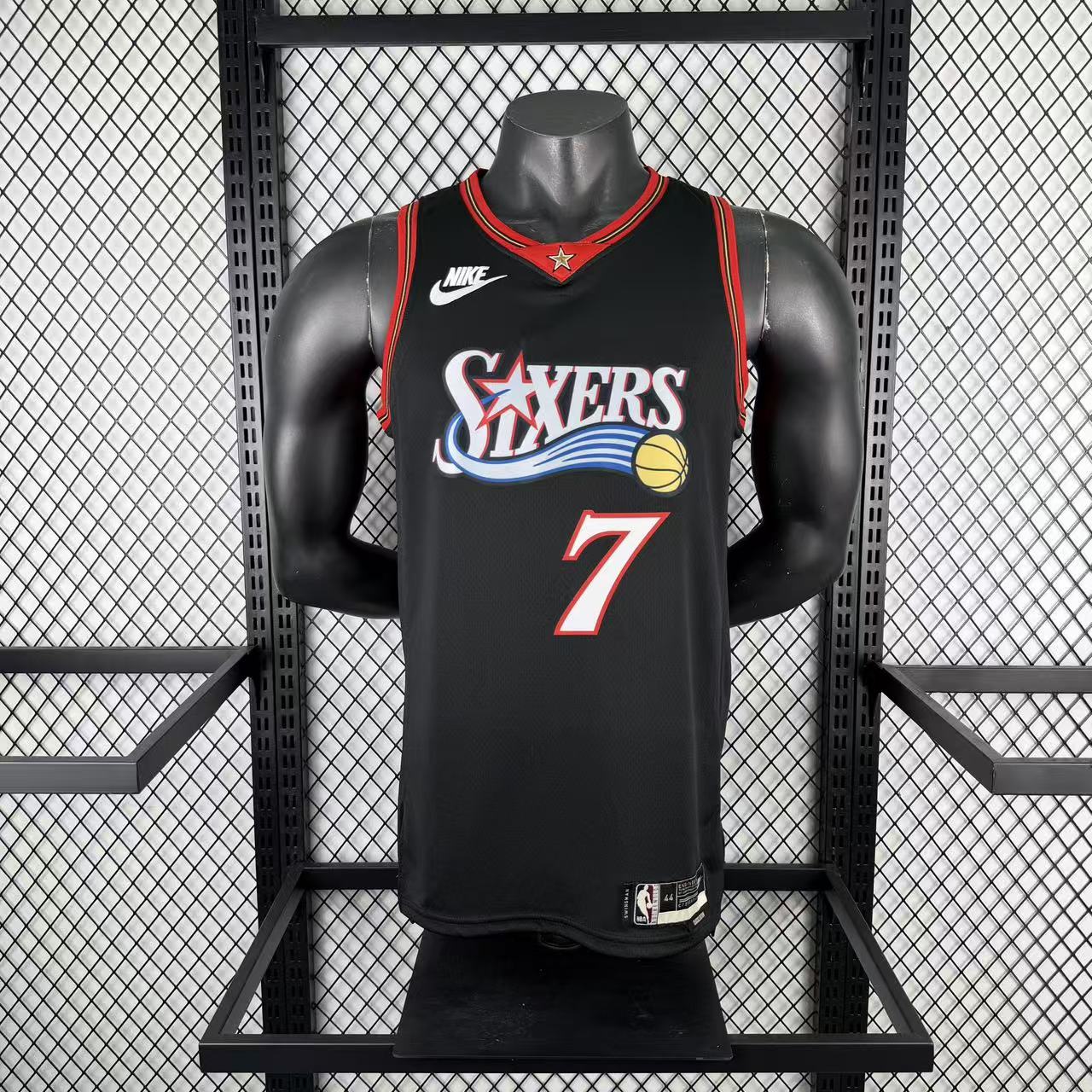 Philadelphia 76ers Black Hardwood Classics City Edition Jersey #7