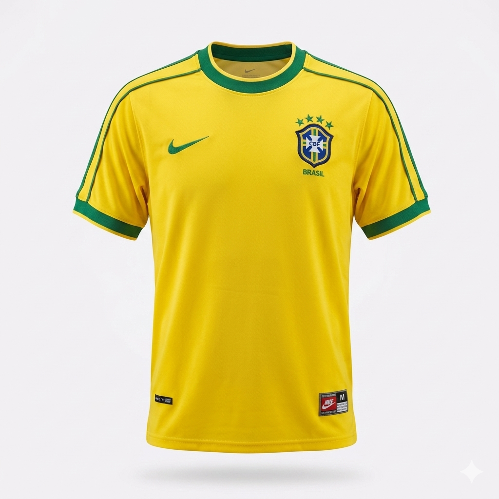 Brazil 1998 Retro Home Jersey