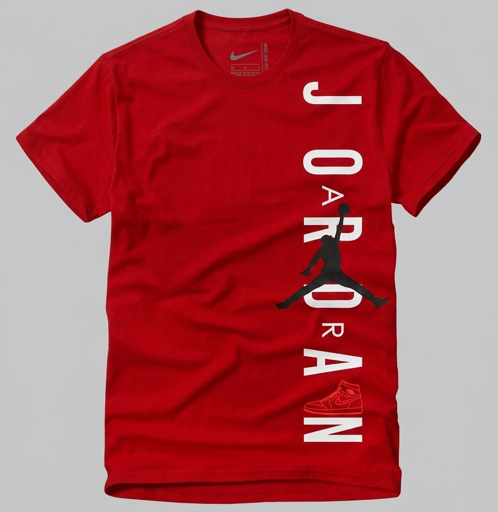 Air Jordan Vertical Logo Red Graphic T-Shirt