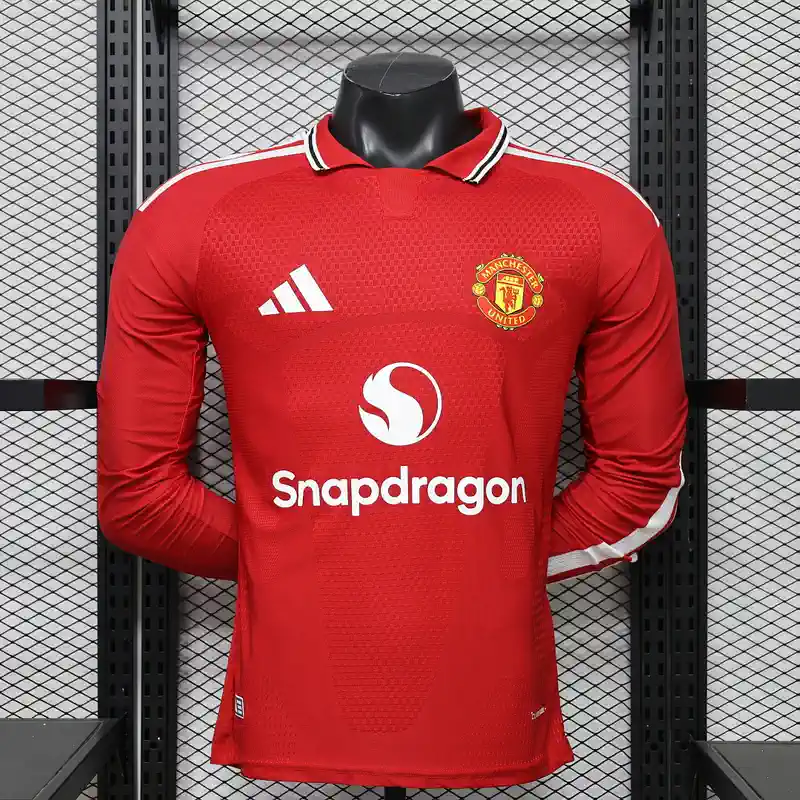 Manchester United Red Home Long Sleeve Player Jersey 2026/27
