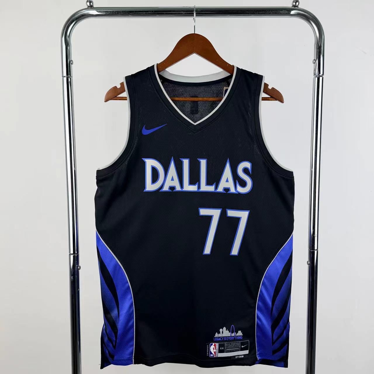 Dallas Mavericks Luka Dončić City Edition Jersey (Black/Royal Blue)