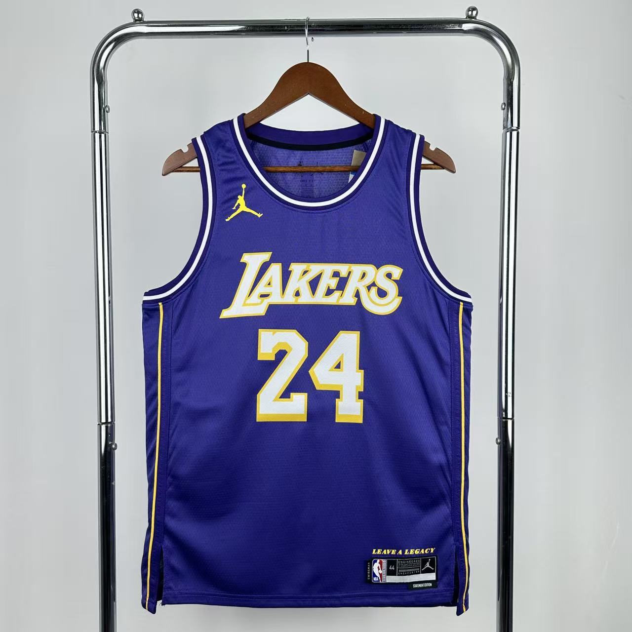 Los Angeles Lakers Kobe Bryant #24 purple swingman jersey.