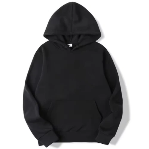 Plain Black Hoodie 